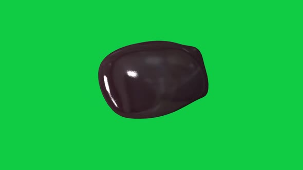 The liver on green background