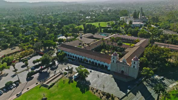 Old Mission Santa Barbara birdseye view