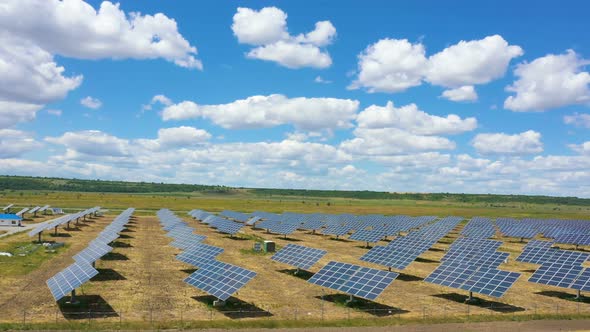 Solar Panels Aerial View