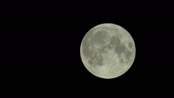 Full Moon in the Dark Night Sky