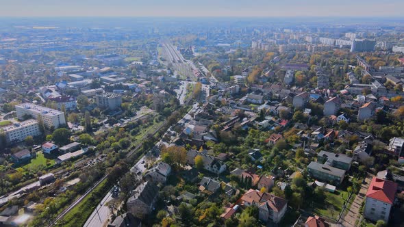 Panorama View From City Uzhgorod Located in Transcarpathia