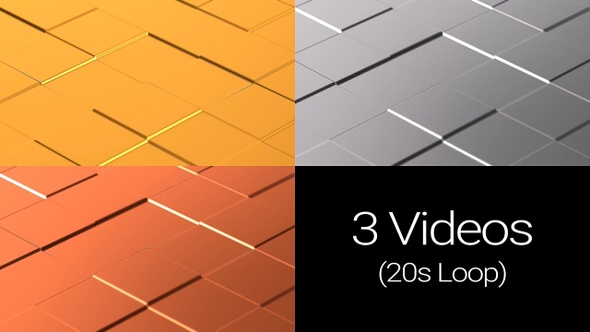 Moving Wide Square Metal Tiles Pack