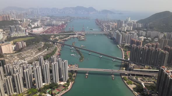 Hong Kong Rambler Channel over Tsing Yi and Tsuen Wan