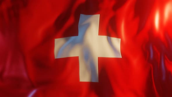 Switzerland Flag with Edge Bump