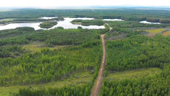 4K Drone Video of Moose Creek Reservoir at Chena Lake Recreation Areas and Campground near Fort Wain