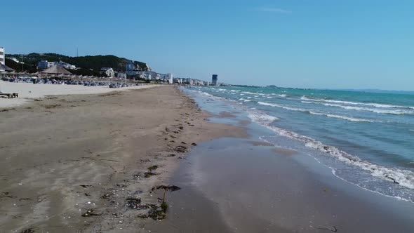 Beach in Durres, Albania by drone