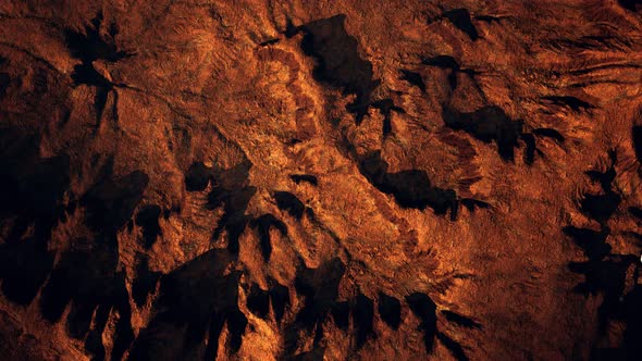 Top Erial View of the Red Rock Canyon