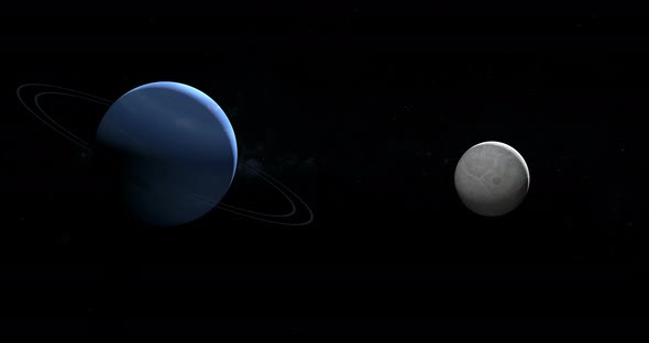 Eris and Neptune in the Outer Space