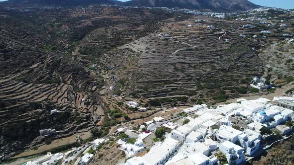 Village of Seralia at near Kastro Sifnou on the island of Sifnos in the Cyclades