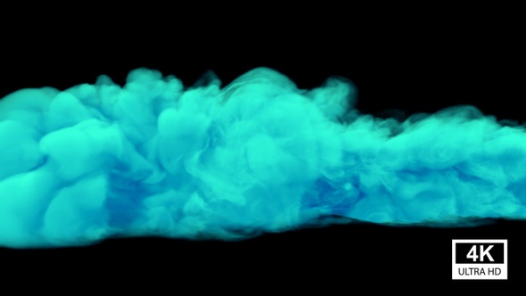 Aqua Smoke Slow Motion 4K