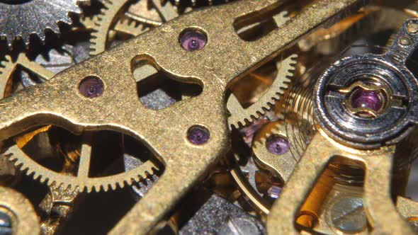 Mechanical Watch. Close Up