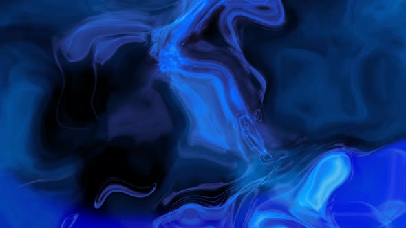 Abstract background ink liquid effect, Black, Blue, Cyan Smoke Liquid Animated