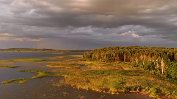 Aerial View of the Storm Clouds