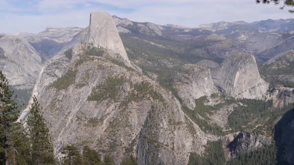 4K panoramic view of Yosemite National Park, California, USA