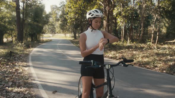 Cyclist Girl Training