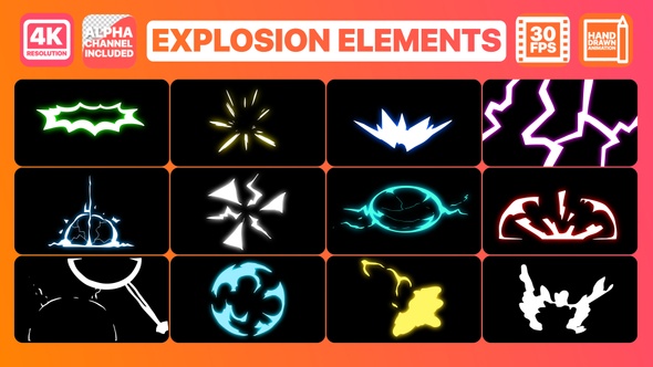 Explosion Elements | Motion Graphics