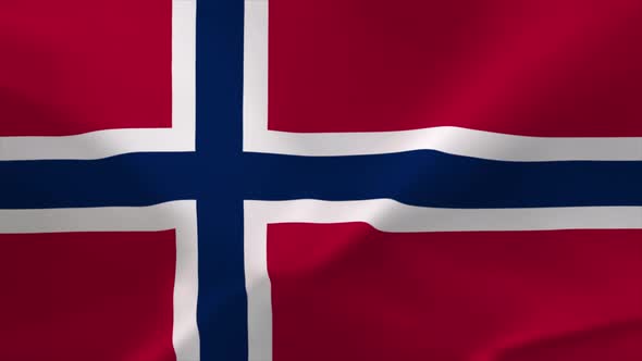 Norway Waving Flag Animation 4K Moving Wallpaper Background