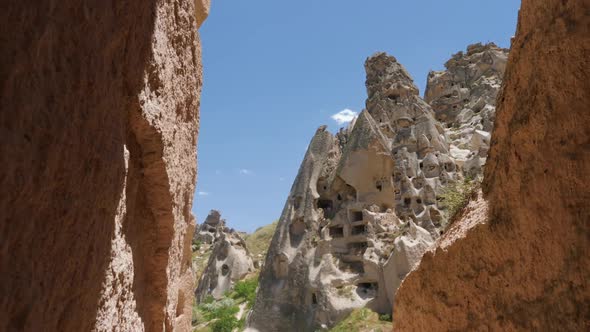 Large Stone Town of Uchhisar in Turkey