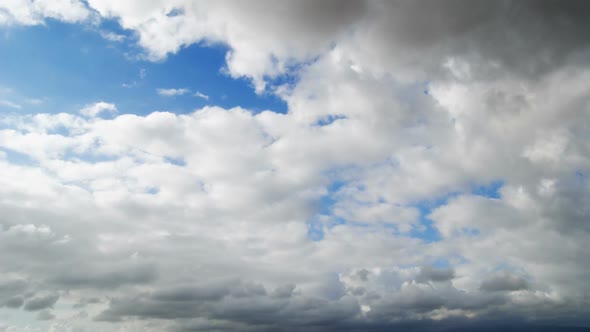 Clouds Moving in the Blue Sky