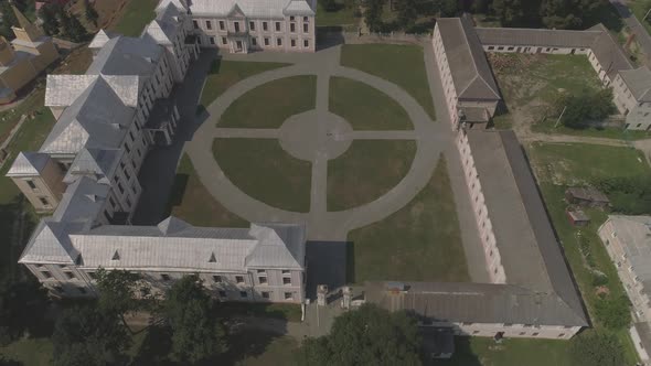 Aerial of the Vyshnivets Palace