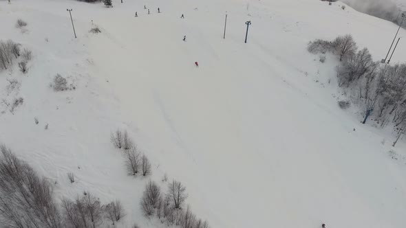 Ski Resort in the Winter Season