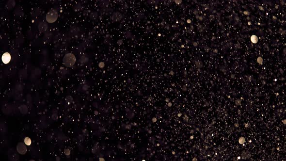 Golden Glitter Background in Super Slow Motion at 1000Fps