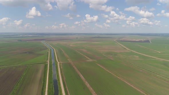 Aerial View of Farmland