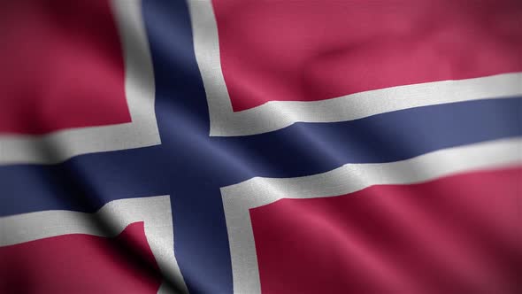 Norway Flag Textured Waving Close Up Background HD