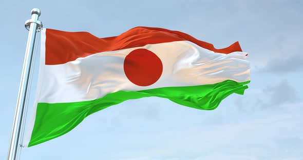 Niger  Flag Waving Loop  4 K