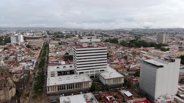 Federal Palace And The University of Guadalajara With Metropolis Of Guadalajara In Jalisco, Mexico.