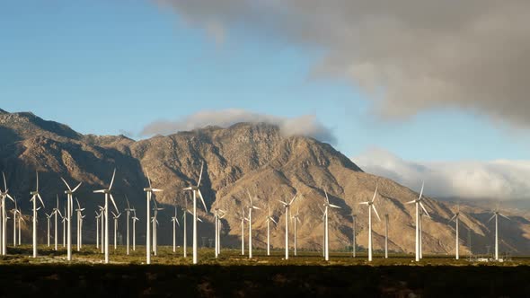 Wind turbines in Southern California near Palm Springs