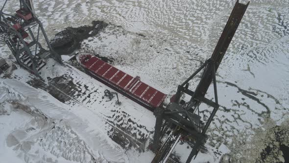 Cargo ship in port