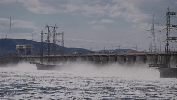 Hydroelectric Power Station on the Volga River