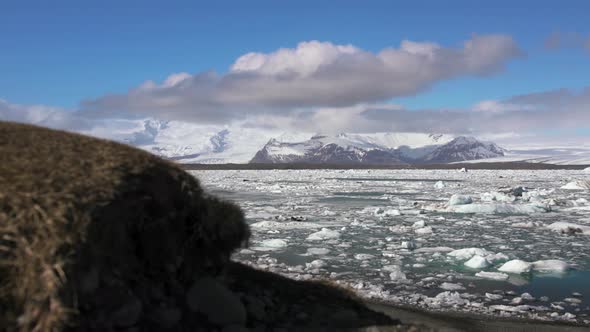 Time lapse slide from the Jökulsárlón Glacier lagoon 