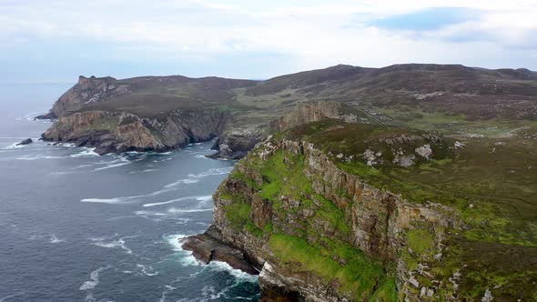 Aerial View of the Cliffs at Horn Head Dunfanaghy  County Donegal Ireland