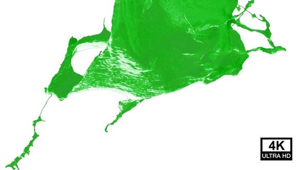 Collision Of Streaming Green Paint Splash V3 alt
