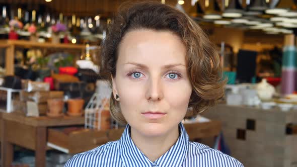 Portrait Of Woman Looking At Camera