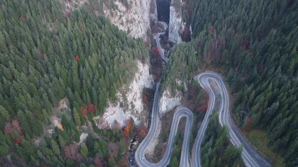 Bicaz Gorges Aerial View, Romania