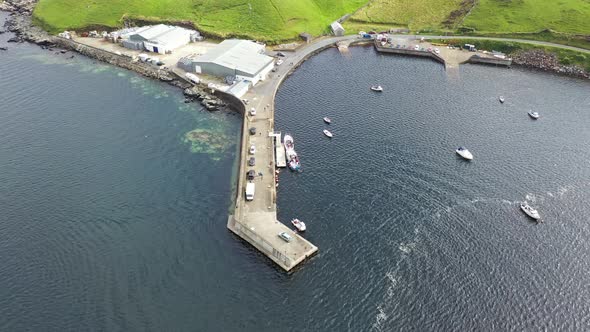 Aerial View of Teelin Bay in County Donegal on the Wild Atlantic Way in Ireland