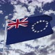 Cook Islands Flag With Sky 4k - VideoHive Item for Sale
