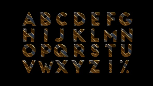 Gold and silver letters