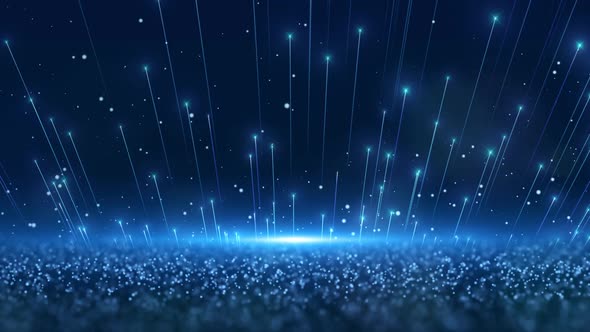 Romantic Soothing Blue Particle Stage Background