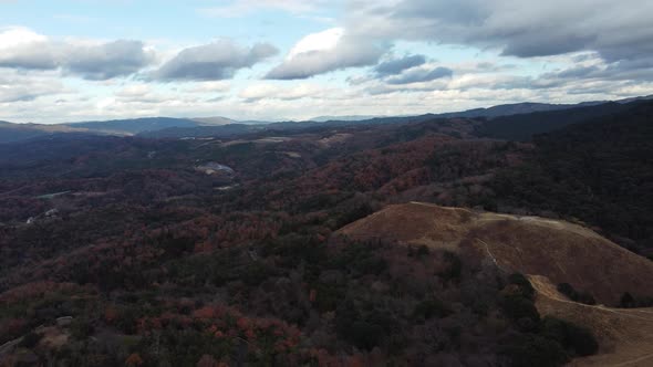 Skyline Aerial view in Mount Wakakusa, Nara