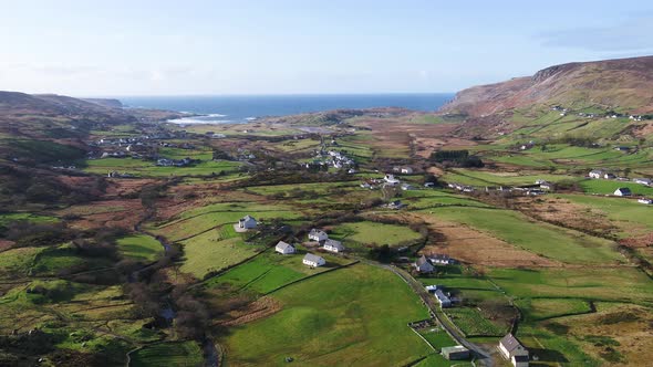 Aerial View of Glencolumbkille in County Donegal Republic of Irleand