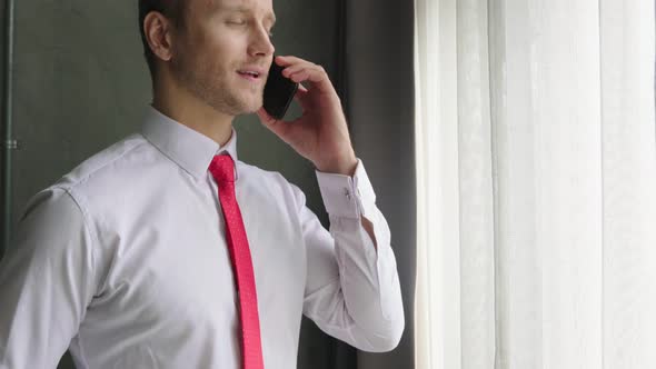 caucasian businessman working