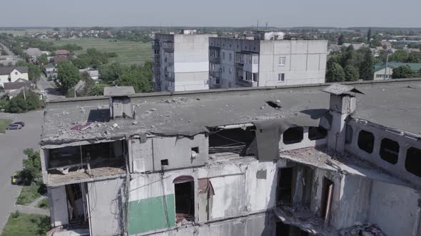 War in Ukraine  Destroyed Building in Borodyanka