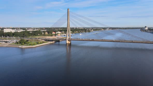 Riga bridge panorama