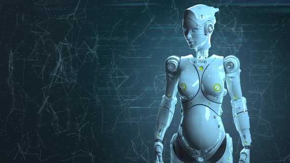 robot face woman Artificial Intelligence
