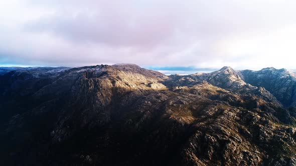 Flying Over Mountain Gorge