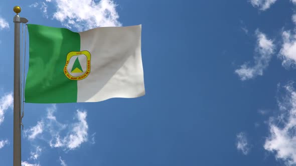 Cuiaba City Flag (Brazil) On Flagpole